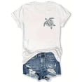 thumbnail image 2 of 1pc Women's Casual Polyester T-Shirt with Turtle Graphic, Crew Neck Short Sleeve Top for All Seasons, Animal Pattern Knit Fabric Tee Tee For Adult, Men, Women, Teen, Teenager, Adolescent, Youth, 2 of 5