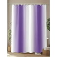 thumbnail image 4 of Shower Curtains Ombre Purple White Bath Curtain Gradient Color Waterproof Bathroom Shower Curtain Set with Hooks Decoration 72 x 72 Inches, 4 of 7