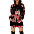 thumbnail image 5 of Vestido de noche de punto con estampado de árbol de Navidad para mujer, vestido de fiesta con capucha, moda de otoño, holgado, Sexy, Mini Festival, ropa femenina, 5 of 5