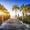 Key West Beach Sunrise, variant on Elephant Stock Ny Beach Pier Wall Art - Horizontal Multi Panel Canvas - Living Room Wall Decor - Nautical Multi Panel - Orange And Teal Decor - 57" x 36"