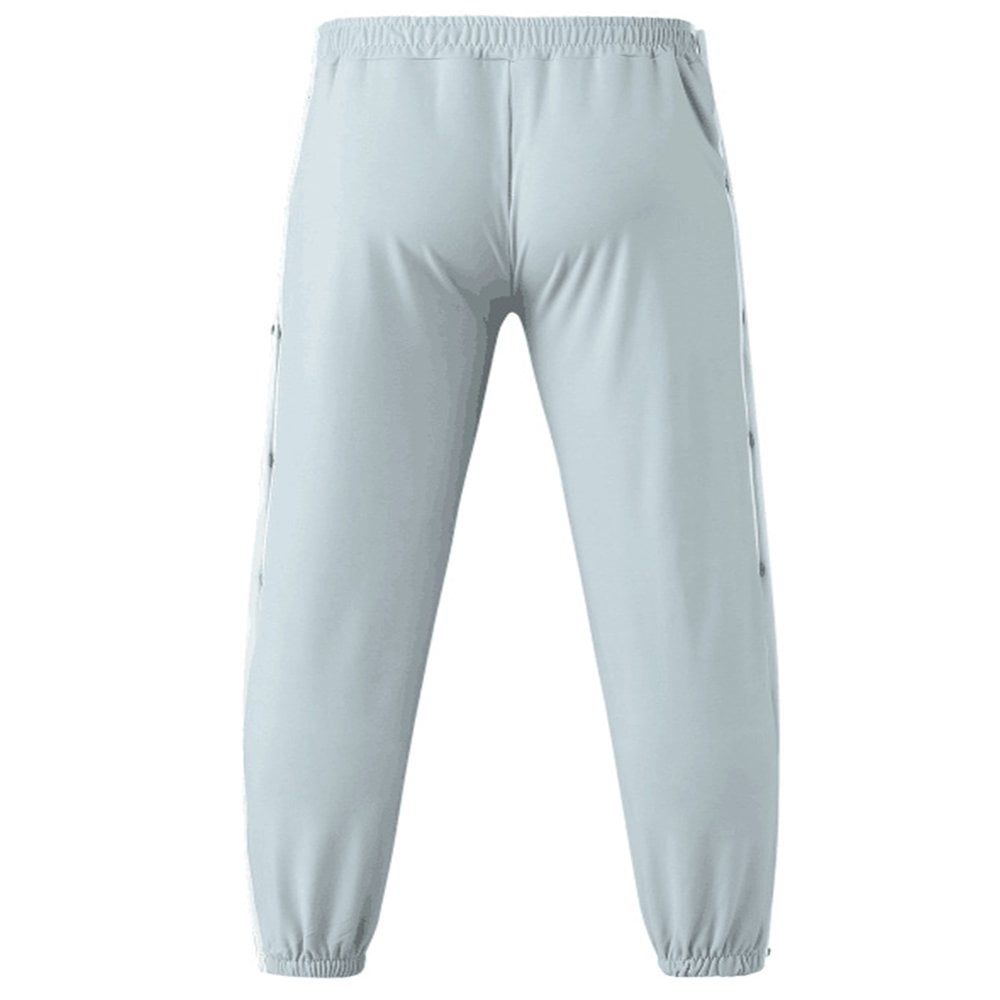 Qjuhung Men s Button Tear Away Basketball Pants