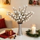thumbnail image 1 of Adornos navideños artificiales de copos de nieve y bayas, guirnaldas, coronas y centros de mesa para árboles de Navidad, decoración festiva en rojo y blanco, adornos navideños artificiales, 1 of 6