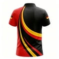 thumbnail image 5 of Soccer Cup 2026 Polo Shirt for Men, Short Sleeve Button Collar Deutschland Jersey Tee with German Flag Print - Breathable Summer Fan Top for Match Day & Casual Wear Red XL, 5 of 5