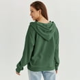 thumbnail image 4 of SUNBS Hoodies for Women Half Boutton Sweatshirts Pullover Drawstring Fall Clothes With Pocket, 4 of 6