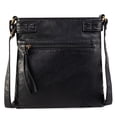 thumbnail image 6 of Montana West Crossbody Bag for Women Multi Pocket Shoulder Bags Medium Travel Purses Ultra Soft Washed Leather, Black, 6 of 8
