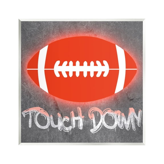 Stupell Industries Touch Down Urban Sports Sports Painting Unframed Art Print Wall Art, 12 x 12