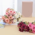 thumbnail image 4 of AFQH 3pcs rose home artificial flowers wedding bouquet photography decoration, 4 of 7