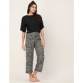 thumbnail image 3 of Moomaya Sleepwear, 2 Pc Night Suit For Women, Calf Length Capri Pants With Top, 3 of 9