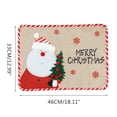 thumbnail image 2 of 13" x 18" Christmas Placemats Table Mat with Santa Snowman Place Mat Cloth Xmas Kitchen Mat Holiday Decoration for Dining Table Home, 2 of 5