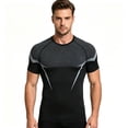 thumbnail image 7 of KLHDSF Men's Athletic Short Sleeve Compression Shirts Stretch Performance T-Shirt Running Workout Tops Quick Dry Base Layer Black L, 7 of 7