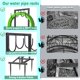 thumbnail image 3 of Soporte para manguera de jardín COZEER de 4 ganchos, resistente para exterior, 3 of 7