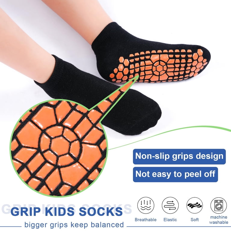 Hycles Boys Girls Non-Slip Ankle Socks 6-Pair Pack photo 2