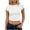 White, variant on Crop Tops for Women Slimming Crew Neck T-Shirt with Cap Sleeves Trendy Going Out Summer Top Coffee S