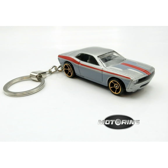 Dodge Challenger Gray Grey Car Rare Novelty Keychain 1:64 Diecast