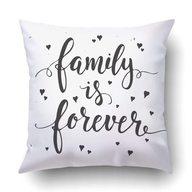 Artjia Family Is Forever Inspirational Quotes Pillowcase Throw Pillow Cover Case 18x18 Inches Walmart Com Walmart Com