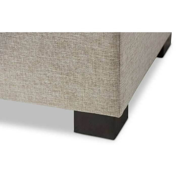 Baxton Studio Roanoke Modern and Contemporary Grayish Beige Fabric Upholstered Grid-Tufting Storage Ottoman Bench Baxton Studio Roanoke Modern and Contemporary Grayish Beige Fabric Upholstered Grid-Tufting Storage Ottoman Bench
