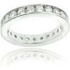Zirconia Ice Swarovski Zirconia Sterling Silver Eternity Ring Band