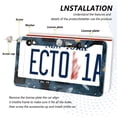 thumbnail image 3 of Aluminum License Plate Frame 2 Pack Car Exterior Accessory Car Tag Holder for Front Rear Plates Cars Decor Black Cats and Mystical Symbols, 3 of 7