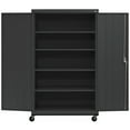 thumbnail image 3 of Solid Door Storage Cabinet, 46 in W, 78 in H, 24 in D, Black, 3 of 12