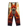 thumbnail image 6 of Fotbe Maple Leaf Meditating Fox Women's Pajama Pants,Sleepwear Pants,Pj Bottoms Drawstring And Pockets-Medium, 6 of 7