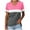 Pink, variant on mihongmao Shirts for Women Women's Fashion Casual Galaxy Print Astral V-neck Short Sleeve T-shirt