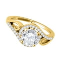 thumbnail image 3 of Aonejewelry 1/2 Carat Halo Diamond Engagement Ring in 14k Solid Yellow Gold, 3 of 4