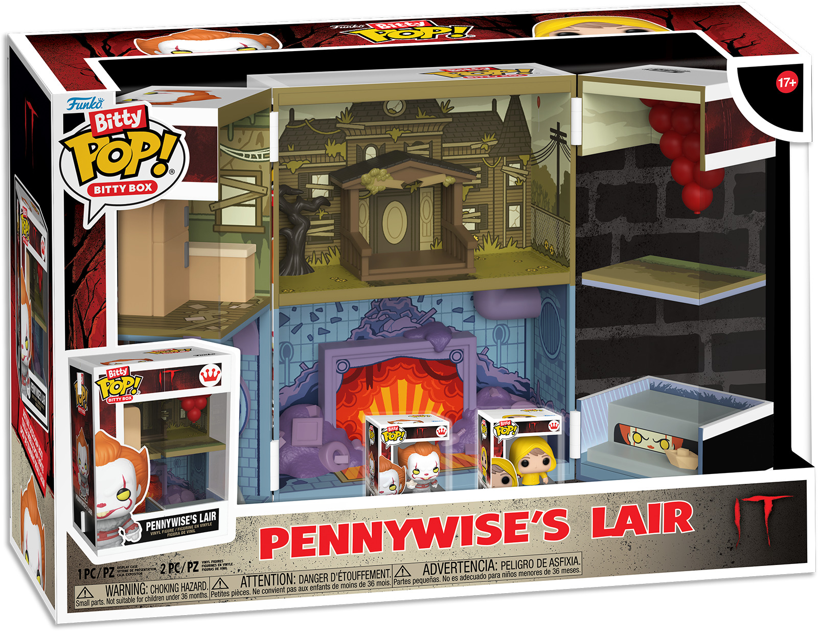 Funko Bitty POP! Box: IT- Funhouse with Pennywise and George Collectible Vinyl Mini-Figure