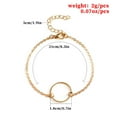 thumbnail image 2 of Bracelet de Cheville Rond Réglable Délicat Résistant à l'Usure Or Argent Bracelet de Cheville Rond Réglable pour la Saint-Valentin pour Femmes Or, 2 of 6
