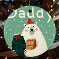 thumbnail image 4 of Ceramics Ornaments Christmas Hanukkah 3" Circle Ceramic Ornament Hanukkah Gifts Christmas Tree Hanging Accessories Gifts Keepsake for Family, 4 of 5