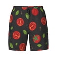 thumbnail image 4 of Lsque Mens Swim Trunks Tomatoes1 Pattern - Bathing Suit Compression Liner - Beach Swim Shorts Swimwear - (S-3XL) - Stretch Quick Dry -Small, 4 of 9
