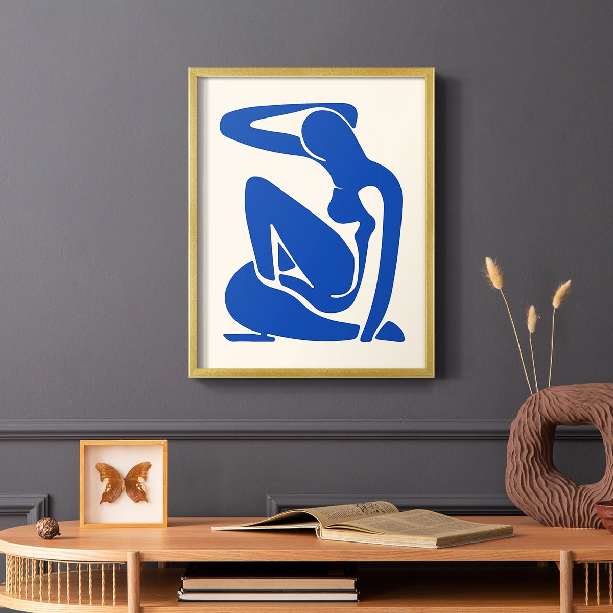 Matisse CXCV Framed Print in Gold Solid Wood 16 x 20 Framed Print