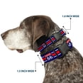 thumbnail image 2 of Buckle-Down Pet Collar, Dog Collar Plastic Buckle, Route 66 Highway Sign Stripe Blue White Red, 9.5 to 14.5 Inches 0.5 Inch Wide, 2 of 8