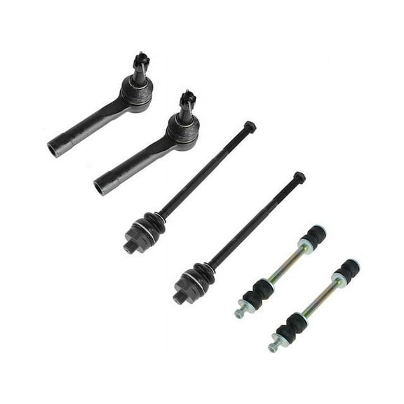 Front Tie Rod End and Sway Bar Link Kit 6 Piece - Compatible with 2003 - 2006 Cadillac Escalade ESV 2004 2005