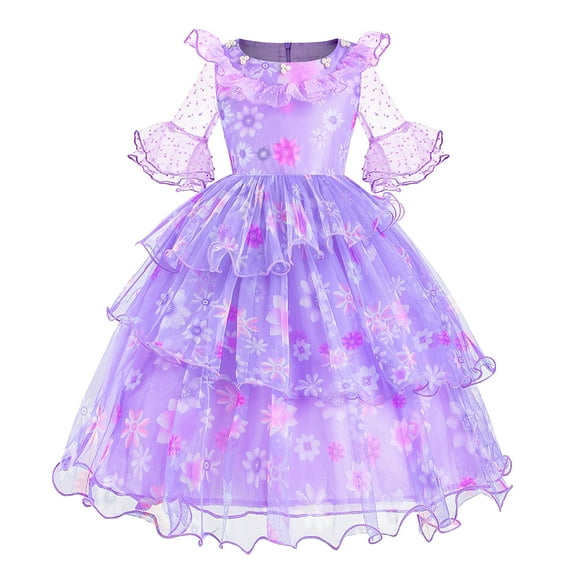 Isabella Costume Flower Dress For Girls Halloween Birthday Party Cosplay Outfits Skirt