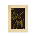 thumbnail image 1 of Marco de madera negro amarillo mano Lotus 5x7 pulgadas Unbranded, 1 of 4