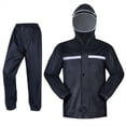 thumbnail image 1 of Conjunto de Chubasquero para Hombre MáScara Impermeable Chubasquero Trabajo Al Aire Libre Senderismo Ciclismo Pesca Chubasquero Chubasquero una Prueba de Tormentas, XXXL, 1 of 5