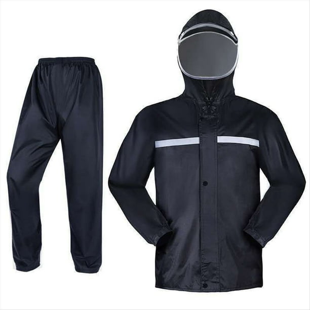 Conjunto de Chubasquero para Hombre MáScara Impermeable Chubasquero Trabajo Al Aire Libre Senderismo Ciclismo Pesca Chubasquero Chubasquero una Prueba de Tormentas, XXXL