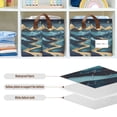 thumbnail image 4 of Yayeee Foldable Storage Basket for Shelves with Handles Set of 2 Waterproof Cloth Bins, Dark Mountains, 4 of 7