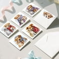 thumbnail image 7 of 6pcs Diamond Painting Kit Greeting Card, Scarf Puppy 5D DIY Diamond Handmade Holiday Greeting Card with Envelope, Christmas Gift Congratulation, 7 of 7