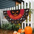 thumbnail image 1 of 90 * 45 CM Bandera de Halloween Tirar de la bandera Decoración Fiesta de celebración Decoración colgante Porche Fondo Suministros Logotipo Media bandera redonda Nuevo Extra 2% de descuento, 1 of 2