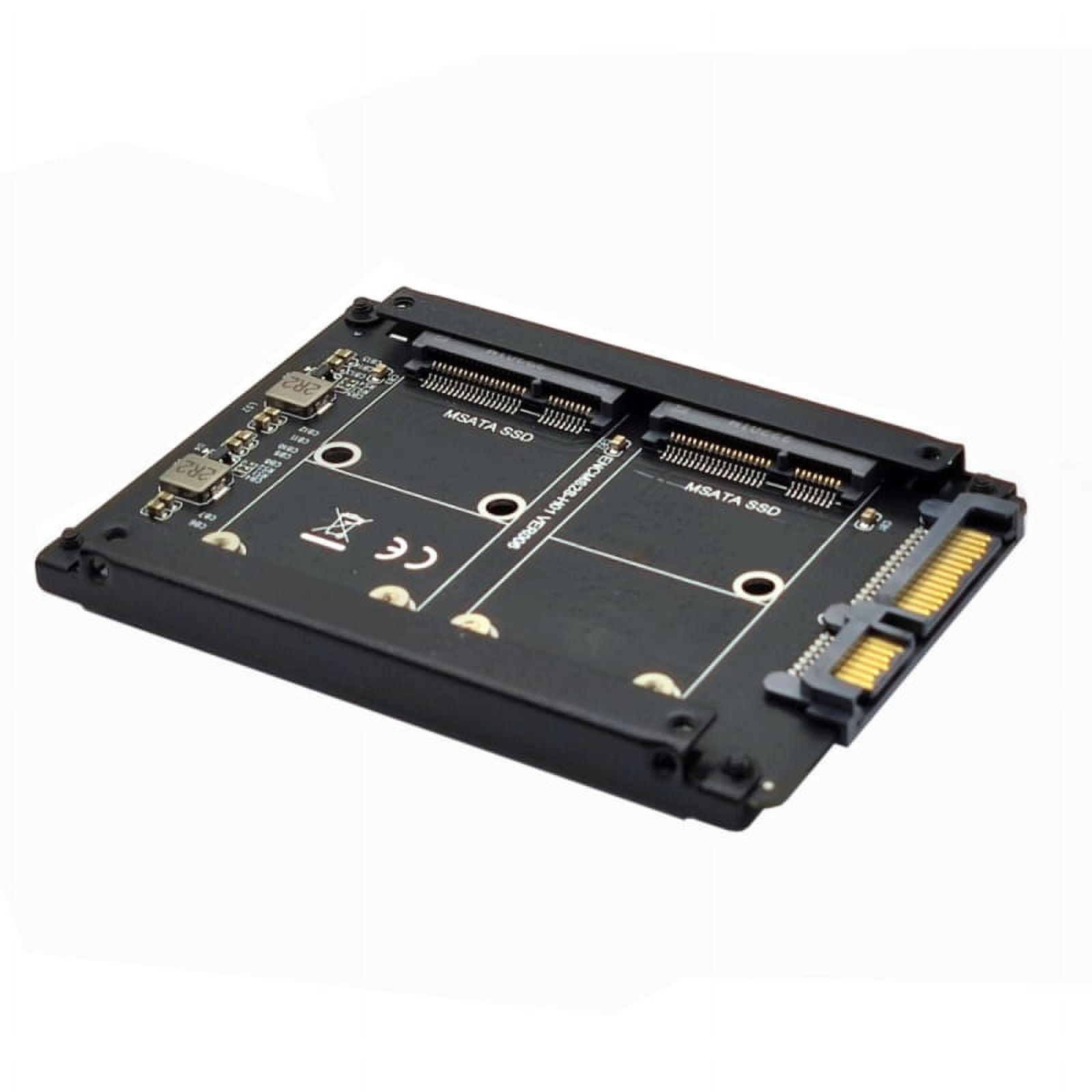 JSER Dual MSATA Mini-SATA SSD Card JBOD Raid0 Span Bridge to 2.5inch SATA Combo HDD Disk Drive Enclosure