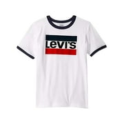Levi's Sportswear Logo Ringer Boys Active Shirts & Tees Size S, Color: White/Black