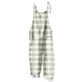 thumbnail image 3 of lcziwo Women's Jumpsuits Casual Loose Summer Linen Rompers Fashion Plaid Graphic Rompers Plus Size Wide Leg Bib Overall Onesie Pants with Pockets Ofertas de Hoy en Liquidación Army Green M, 3 of 6