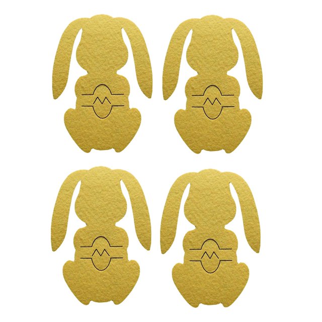 Bolsa de almacenamiento de cubiertos de conejito de Pascua, bolsillo, cuchara, tenedor, cuchillo, soporte para cubiertos, 4 Uds.