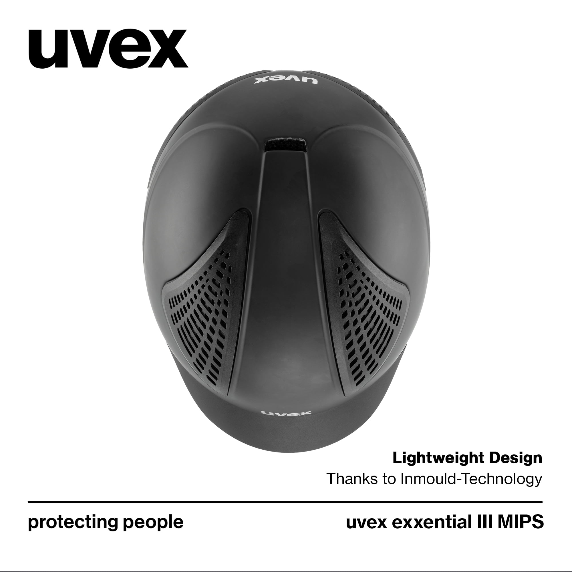 Uvex Exxential III MIPS – Adjustable and Lightweight Equestrian Helmet for Adults - Black Matte, Size m-l