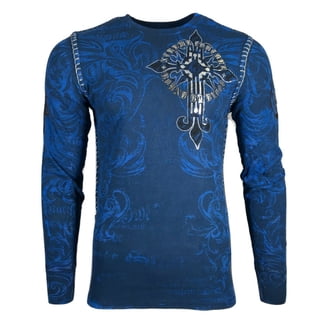 Xtreme Couture By Affliction Pullover Iron Candence Print Mit Geflügeltem Kreuz