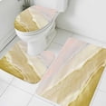 thumbnail image 3 of Yellow Coastal Wave Bath Mat 3 Piece Bathroom Rug Set, Summer Modern Ocean Beach Non Slip Bath Rug Contour Mat and Toilet Lid Cover, Absorbent Shower Mats Soft Bath Rugs and Mats Sets, 3 of 8