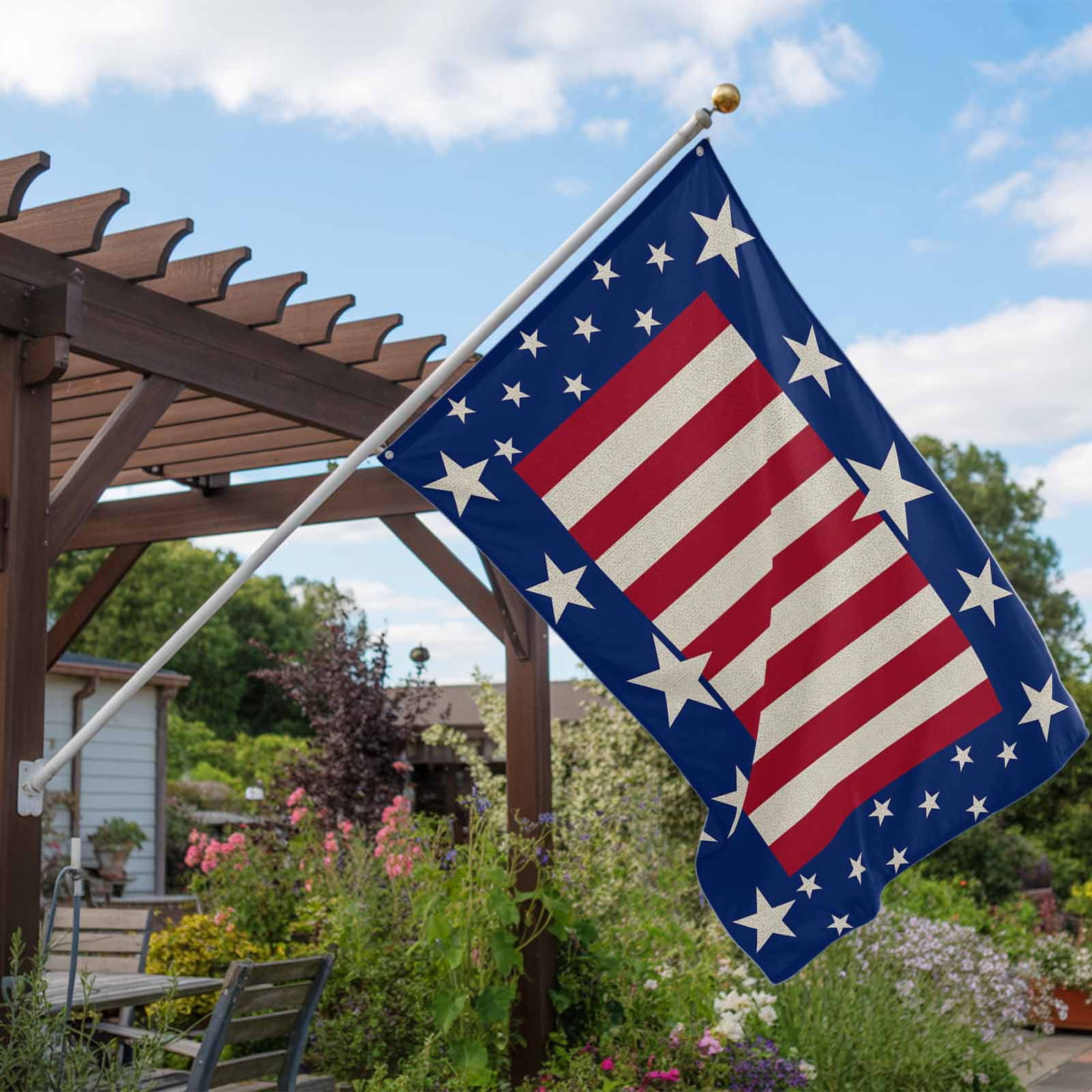 4th of July Flags for Outside 3x5 ft USA Flag Retro Outdoor Flags Double Sided Grommets House Banner Stripes Stars Red Blue White Patio Yard Flag for Outdoor Party Porch Independence Day Decor