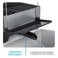 thumbnail image 5 of Home Zone Living Stainless Steel Dish Drying Rack with Side Racks and Drain Pipe, 2-Tier, 5 of 7