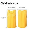 thumbnail image 2 of Paquete de 6 pinnies pinnies de fútbol para deportes fútbol malla baloncesto camisetas niños adultos - amarillo, 2 of 5